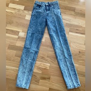 Vintage Corniche Stone Acid Washed Skinny Jean Grunge High Waist 80s Size 28